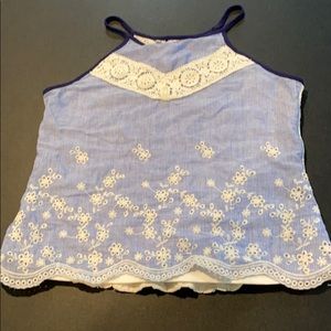 Beauties blue tank top size large